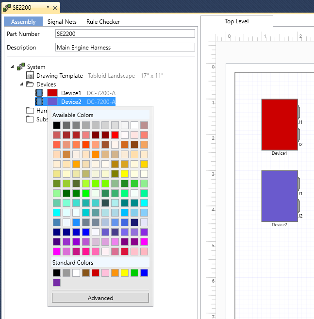 Overriding Device Colors in Systems