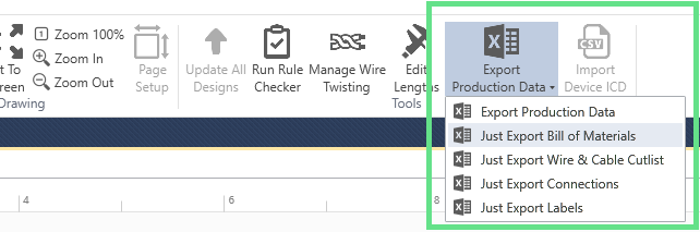 Exporting Production Data