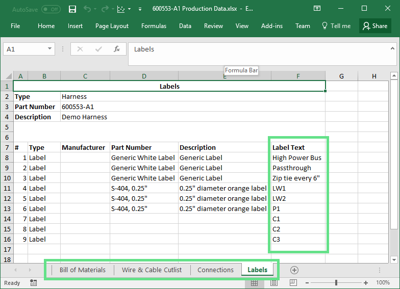 Exporting Production Data