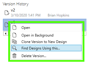 Search 'Where-Used'