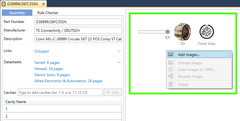 Connectors with Multiple Images