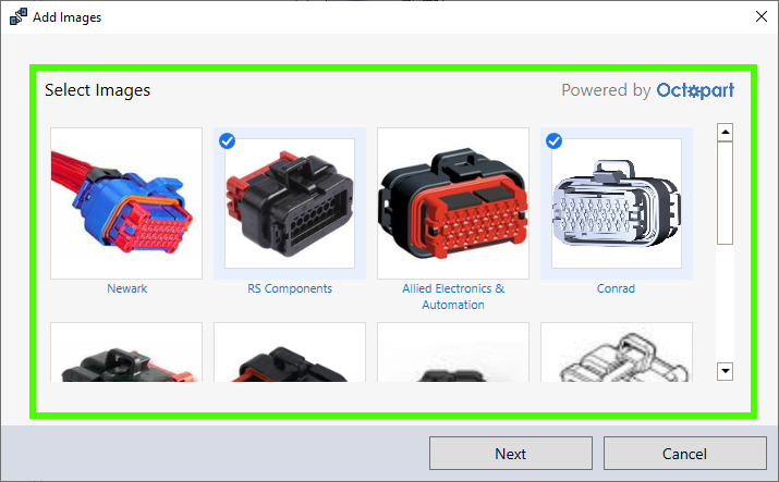 Connector and Custom Part Image Enhancements