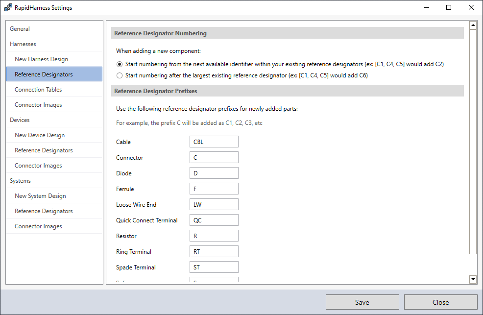 User Settings