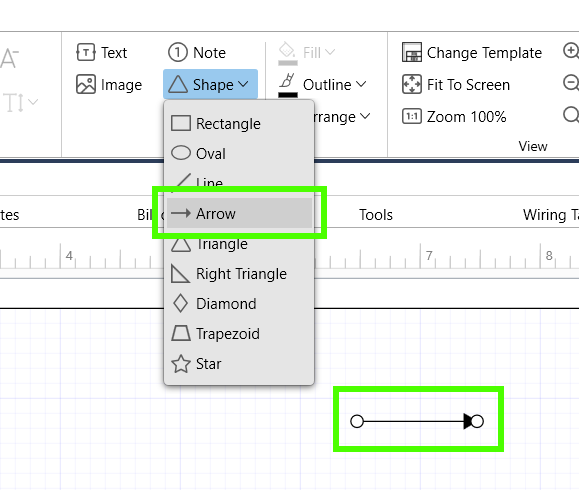Arrow Shape Shortcut
