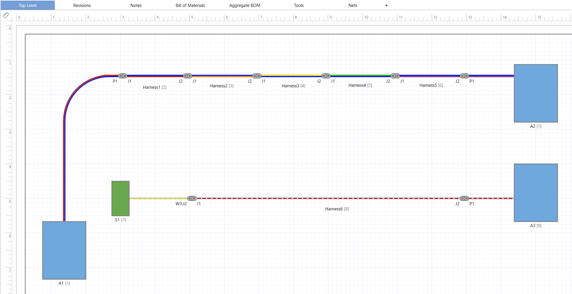 A highlighted net in a System