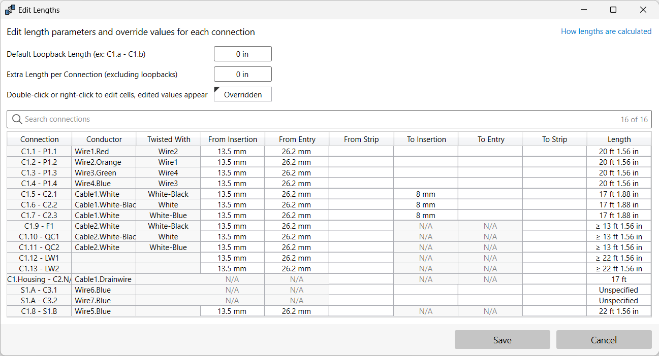 wire-harness-edit-lengths
